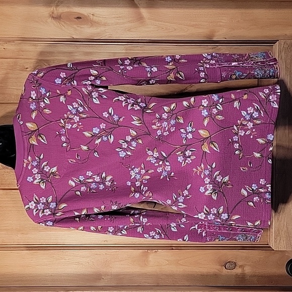 New Sundance Willowherb Thermal Knit Tee in Raspberry - Picture 9 of 14